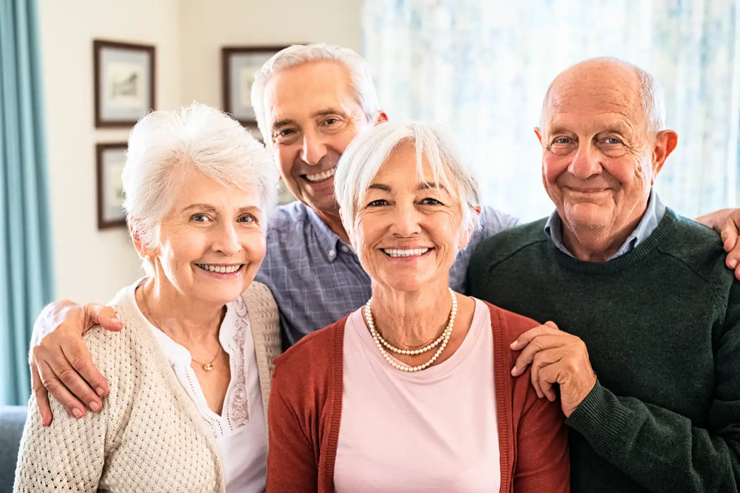seniors in an assisted living home